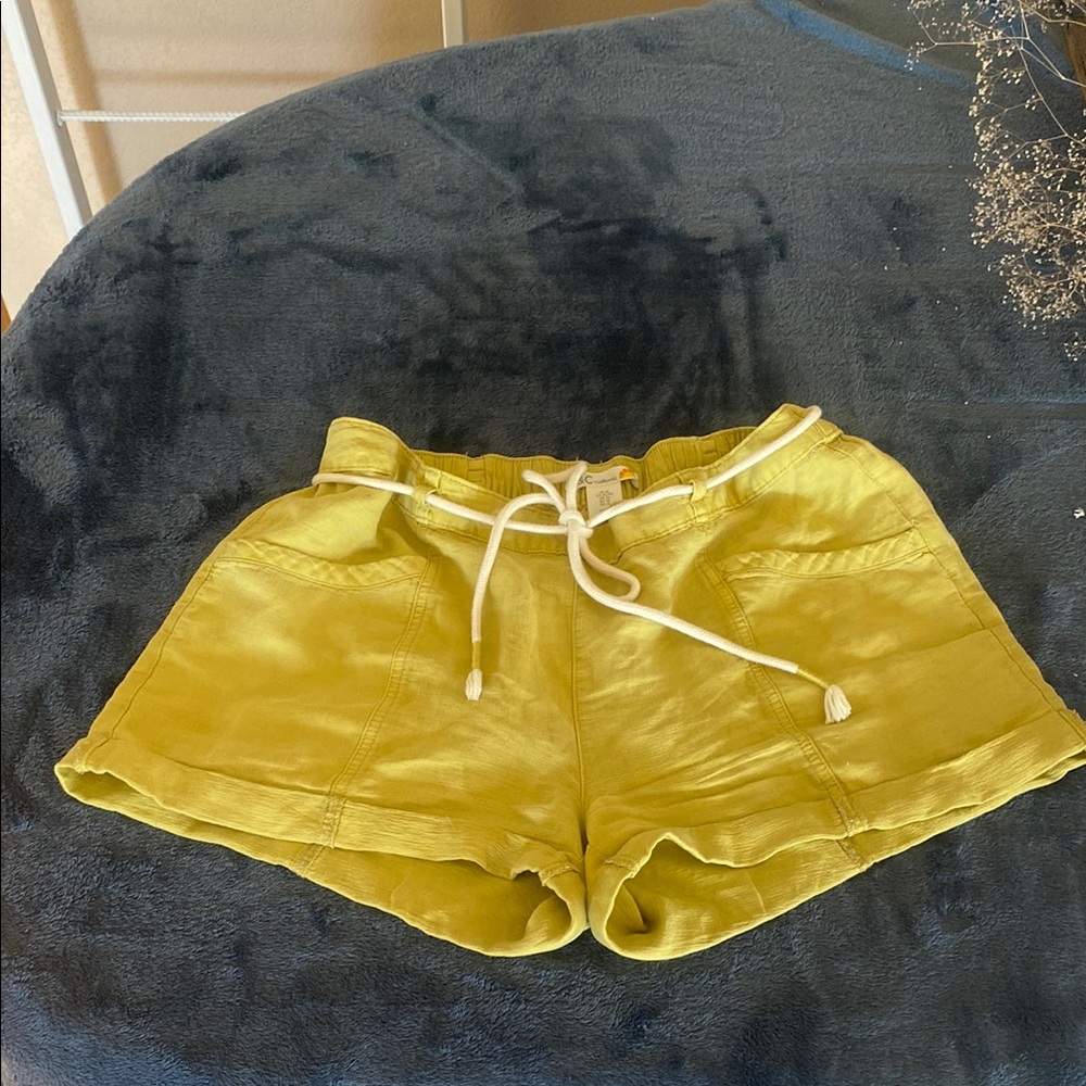 C&C California Yellow Beach Shorts with Drawstring Waist